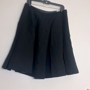 Armani Collezioni Italy Antinea SRL Wool Black Pleated Circle Skirt 10